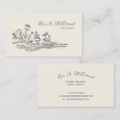 Mauve  Flowers Custom Visitekaartje v1 (Voorkant / Achterkant)