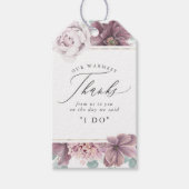 Mauve Flowers Elegant Bedankt Cadeaulabel (Voorkant)