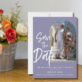 Mauve Foto De datum opslaan Uitnodiging