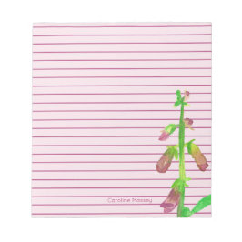Mauve Foxglove Flower roze led Personated Notitieblok