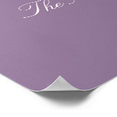 Mauve Garden Calligraphy Wedding Welcome Poster (Hoek)