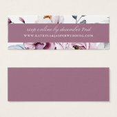 Mauve Garden Floral Wedding Website RSVP Mini Visitekaartjes (Voorkant /achterkant)
