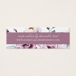 Mauve Garden Floral Wedding Website RSVP Mini Visitekaartjes