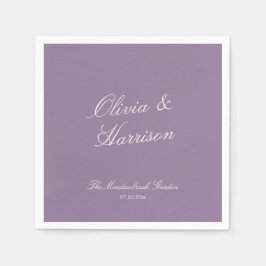 Mauve Garden Wedding Napkins Servet