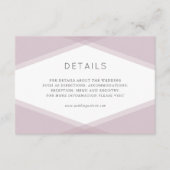 Mauve gelaagde geometrische donkere Paarse details Informatiekaartje (Voorkant)