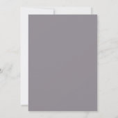 Mauve Gele Bloem Huwelijk Kaart (Achterkant)