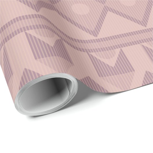 Mauve geo cadeaupapier (Rol Hoek)