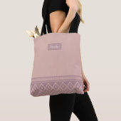 Mauve Geo Canvas tas (Dichtbij)
