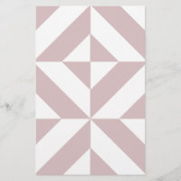Mauve Geometric Deco Cube Patroon
