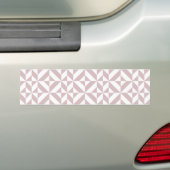 Mauve Geometric Deco Cube Patroon Bumpersticker (Op auto)