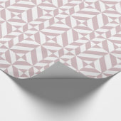 Mauve Geometric Deco Cube Patroon Cadeaupapier (Hoek)