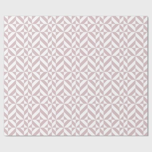 Mauve Geometric Deco Cube Patroon Cadeaupapier (Vlak)