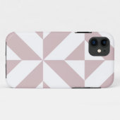 Mauve Geometric Deco Cube Patroon Case-Mate iPhone Case (Achterkant (horizontaal))