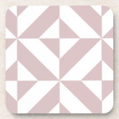 Mauve Geometric Deco Cube Patroon Drankjes Onderzetter (Voorkant)