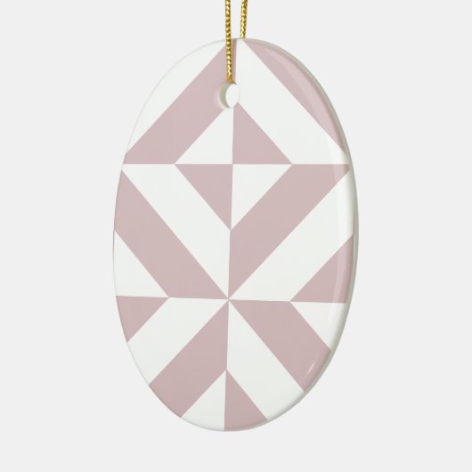 Mauve Geometric Deco Cube Patroon Keramisch Ornament (Links)