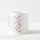 Mauve Geometric Deco Cube Patroon Koffiemok (Voorkant links)