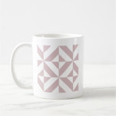 Mauve Geometric Deco Cube Patroon Koffiemok (Links)