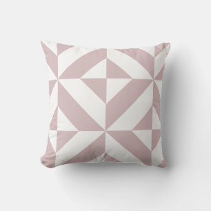 Mauve Geometric Deco Cube Patroon Kussen