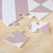 Mauve Geometric Deco Cube Patroon Legpuzzel (Zijkant)