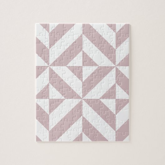 Mauve Geometric Deco Cube Patroon Legpuzzel (Verticaal)