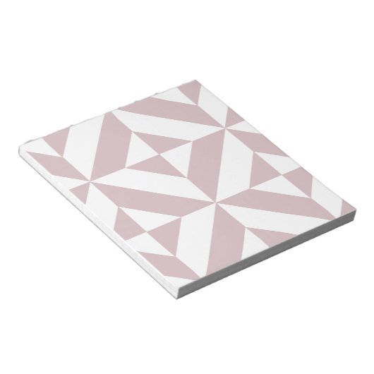 Mauve Geometric Deco Cube Patroon Notitieblok (Schuin)