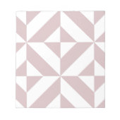 Mauve Geometric Deco Cube Patroon Notitieblok (Voorkant)