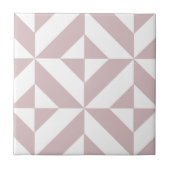 Mauve Geometric Deco Cube Patroon Tegeltje (Voorkant)