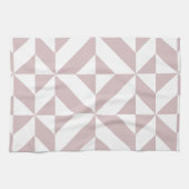Mauve Geometric Deco Cube Patroon Theedoek (Horizontaal)