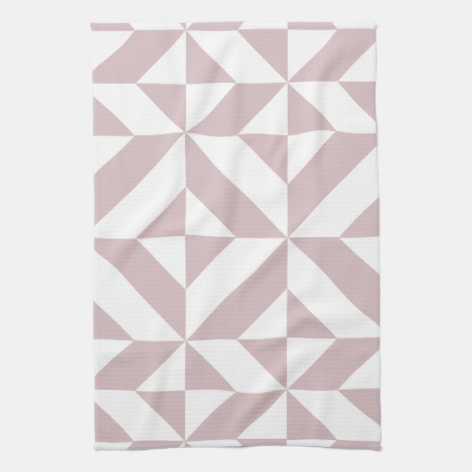 Mauve Geometric Deco Cube Patroon Theedoek (Verticaal)