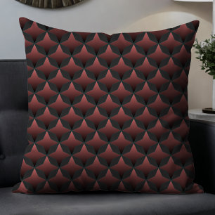 Mauve Geometric Modern Abstract Patroon in grijs Kussen