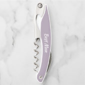 Mauve gepersonaliseerde bruiloft beste man kurkentrekker (Voorkant)