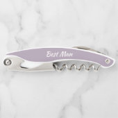 Mauve gepersonaliseerde bruiloft beste man kurkentrekker (Voorkant)