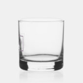 Mauve gepersonaliseerde bruiloft beste man rotsen  whisky glas (Links)