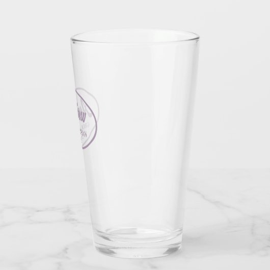 Mauve gestileerde bruiloftsbruidsman glas (Links)