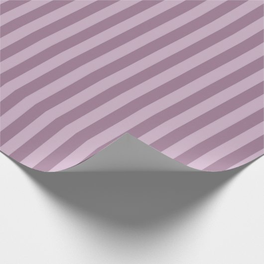 Mauve gestreept patroon cadeaupapier (Hoek)