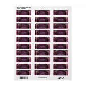 Mauve Gold Business Corporate Holiday Party Etiket (Full Sheet)