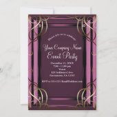 Mauve Gold Elegant Bedrijf Corporate Holiday Party Kaart (Voorkant)