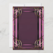 Mauve Gold Elegant Bedrijf Corporate Holiday Party Kaart (Achterkant)