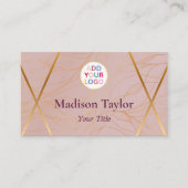 Mauve Gold QR-code sjabloon voor visitekaartjes (Voorkant)