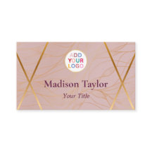 Mauve Gold QR-code sjabloon voor visitekaartjes