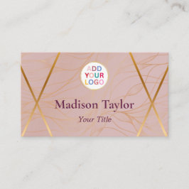 Mauve Gold QR-code sjabloon voor visitekaartjes