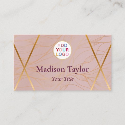 Mauve Gold QR-code sjabloon voor visitekaartjes (Voorkant)