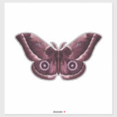 Mauve Gothic Moth Sticker (Vel)