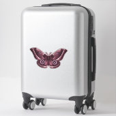 Mauve Gothic Moth Sticker (Koffer)