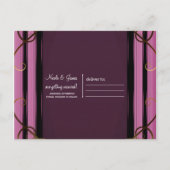 Mauve Goud Elegant Bedrijfs Save the Date Aankondigingskaart (Achterkant)
