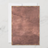 Mauve Goud Moderne Bruiloft Kaart (Achterkant)