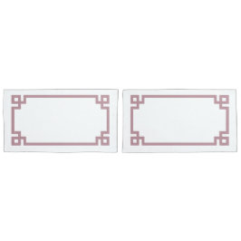 Mauve Greek Key Border King Grootte Kussensloop