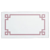 Mauve Greek Key Border King Grootte Kussensloop (Voorkant-Rechts)