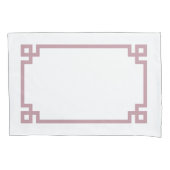 Mauve Greek Key Border Standard Kussensloop (Voorkant-Links)