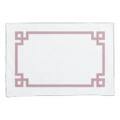 Mauve Greek Key Border Standard Kussensloop (Voorkant-Rechts)